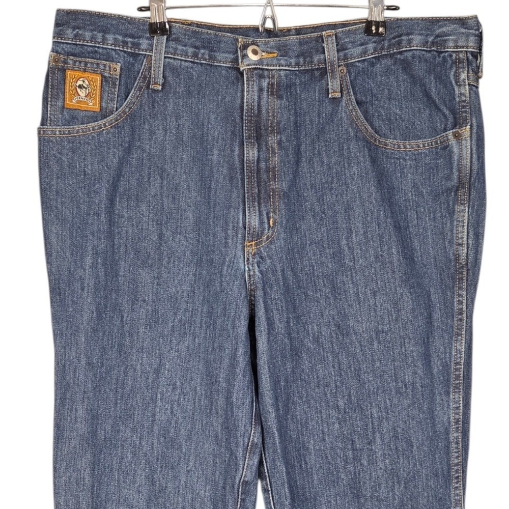 Cinch‎ Jeans Mens 36x30 Blue Medium Wash Denim Straight 100% Cotton Zip Western